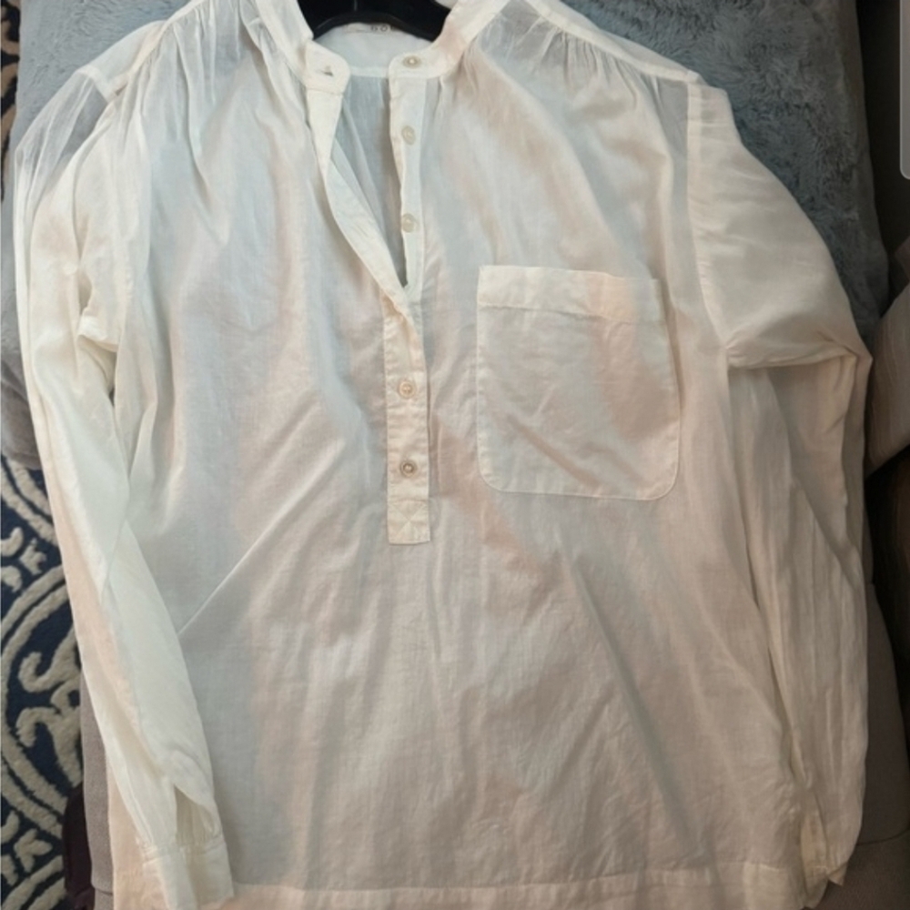 Doen Salt (off white) Button Down Organic Cotton, Size XS